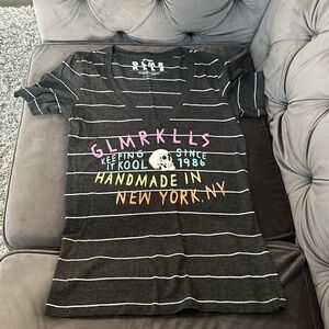 GLMR KLLS  dark charcoal gray skull super soft shirt